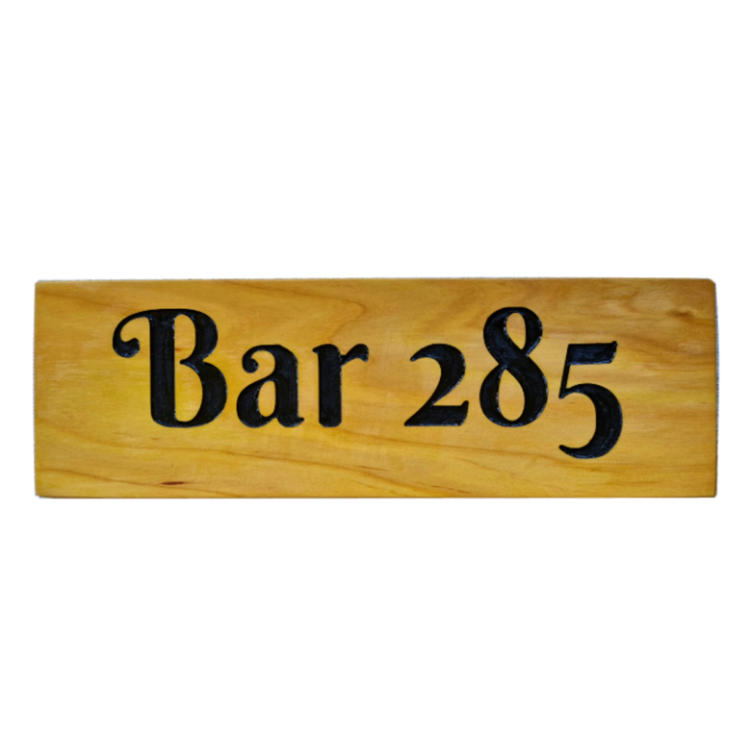 Macrocarpa 'Bar 285' and 'Nick's Gym' Signs image 1